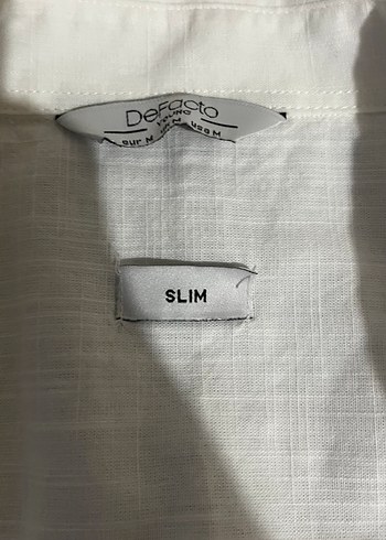 Erkek Beyaz Keten Kısa Kollu Gömlek - Görsel 2