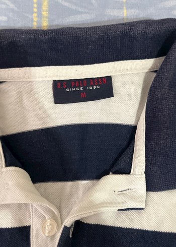 Erkek Siyah Beyaz Çizgili Polo Tişört M Beden - Görsel 2