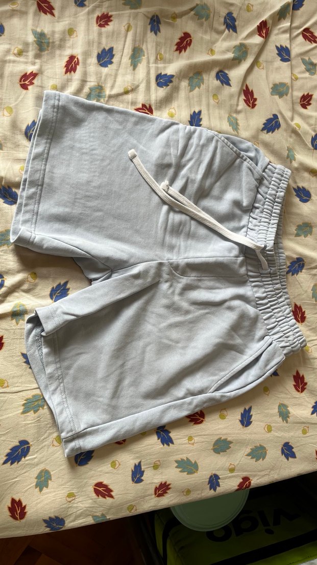 Gri Pamuklu Erkek Şort, Rahat Kesim - Görsel 2