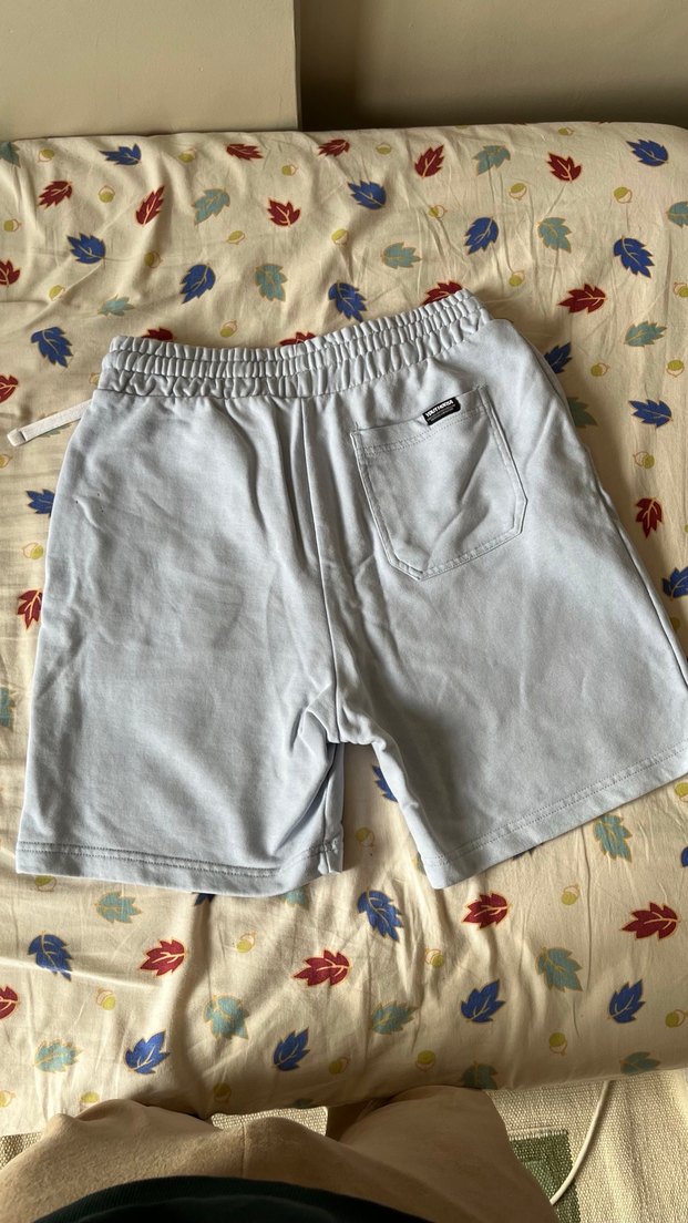 Gri Pamuklu Erkek Şort, Rahat Kesim - Görsel 3