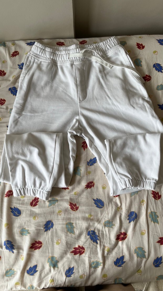 Erkek Beyaz Pamuklu Salaş Eşofman Altı Zara - Görsel 2