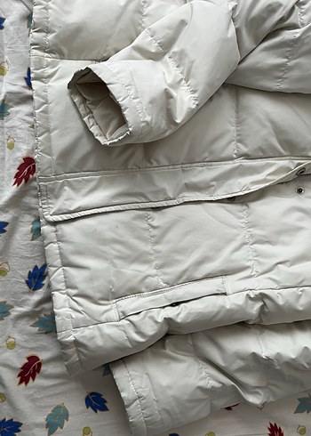 Gri Kürklü Beyaz Kadın Kışlık Mont - Görsel 6