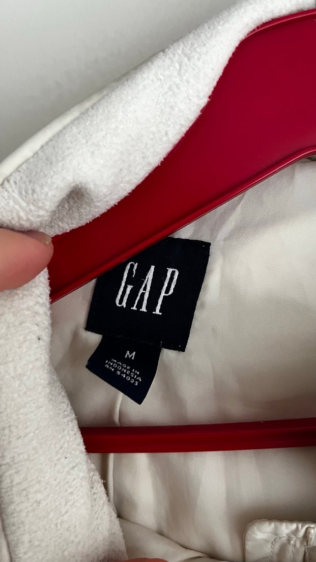 Gri Kürklü Beyaz Kadın Kışlık Mont - Görsel 2