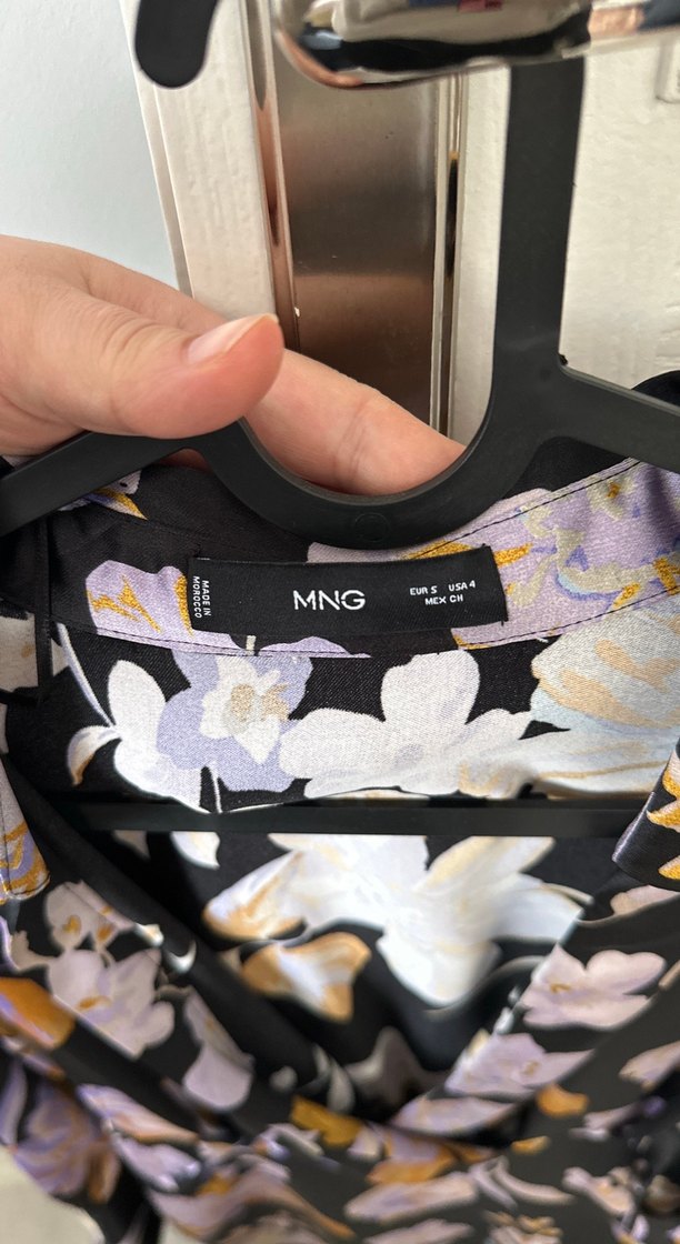 Çiçek Desenli Saten Mini Elbise - Görsel 4