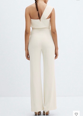 Fırfırlı asimetrik  Kadın Tulum - Görsel 2