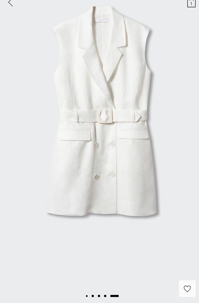 %100 keten yakalı elbise - Görsel 3