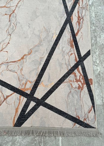 Gri Soyut Desenli Çağdaş Halı - Görsel 2