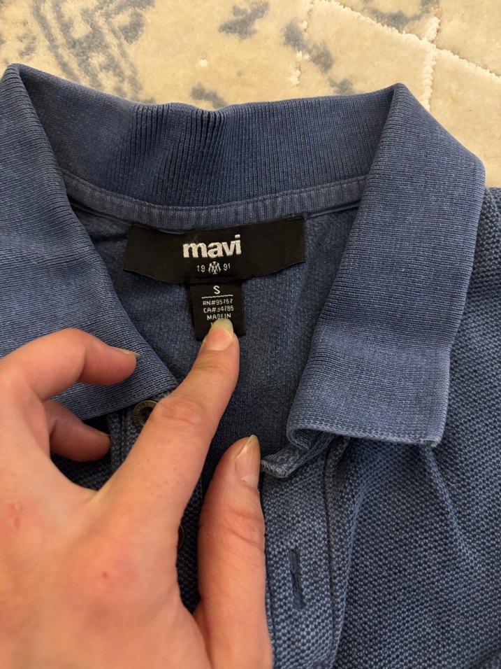 Gri Düğmeli Kısa Kollu Erkek Polo Tişört - Görsel 2