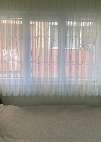 Beyaz Düz Tül Perde - Görsel 2