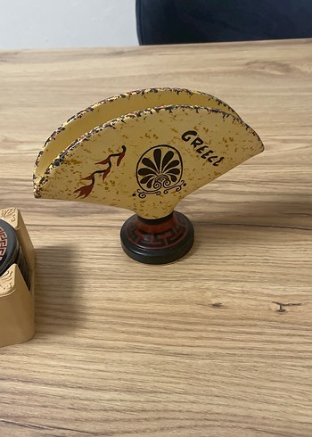 Antik Yunan Temalı Altın Desenli Bardak Altlıkları - Görsel 3