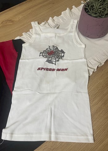 Bordo Baskılı Çocuk Atlet - Görsel 5