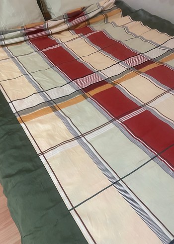 Koyu Yeşil Ekose Desenli nevresim takımı - Görsel 3