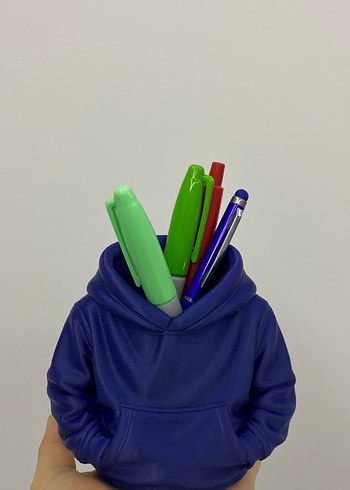 Renkli Kalemlik, Mavi Kapüşonlu Tasarım - Görsel 4