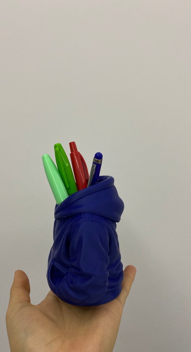 Renkli Kalemlik, Mavi Kapüşonlu Tasarım - Görsel 3