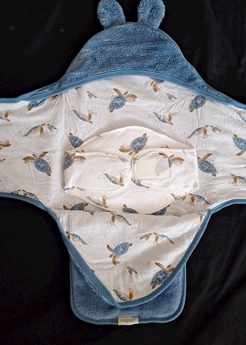 Biorganik Mavi Bebek Battaniyesi - Görsel 2