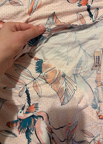 Çiçek Desenli Hamile Tunik, Uzun, Askısız - Görsel 5