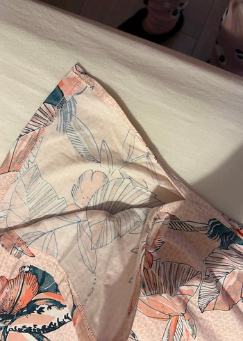 Çiçek Desenli Hamile Tunik, Uzun, Askısız - Görsel 3