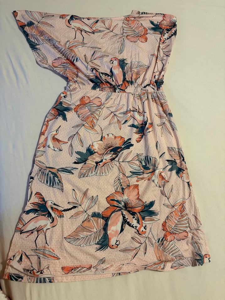 Çiçek Desenli Hamile Tunik, Uzun, Askısız - Görsel 4