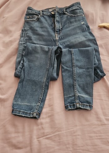 Kadın Gri Denim Midi Jean Pantolon - Görsel 2