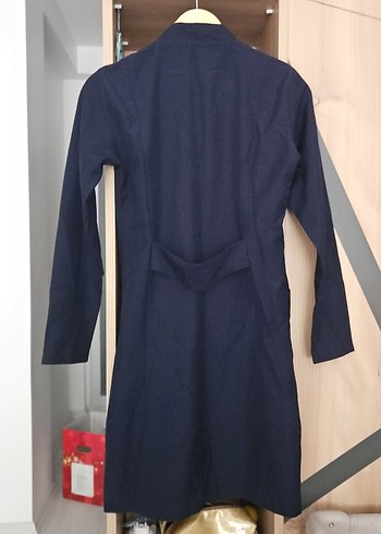 Çıtçıtlı Lacivert Kadın Uzun Pamuklu Forma - Görsel 2