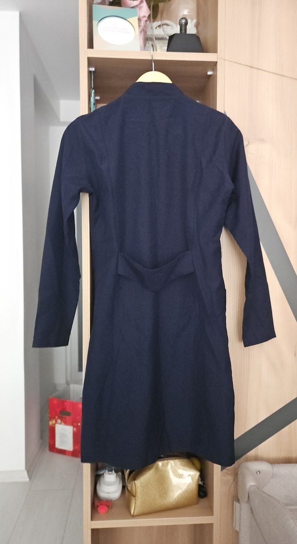 Çıtçıtlı Lacivert Kadın Uzun Pamuklu Forma - Görsel 2