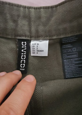 Kadın Haki Mini Etek Fermuarlı - Görsel 4