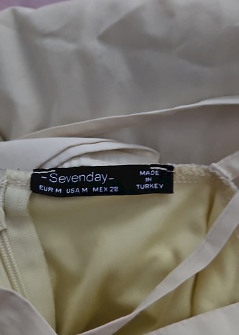 Beyaz V Yaka Askılı Midi Elbise - Görsel 3