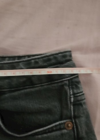 Gri Yırtık Kesim Salaş Kadın Kot Pantolon - Görsel 5