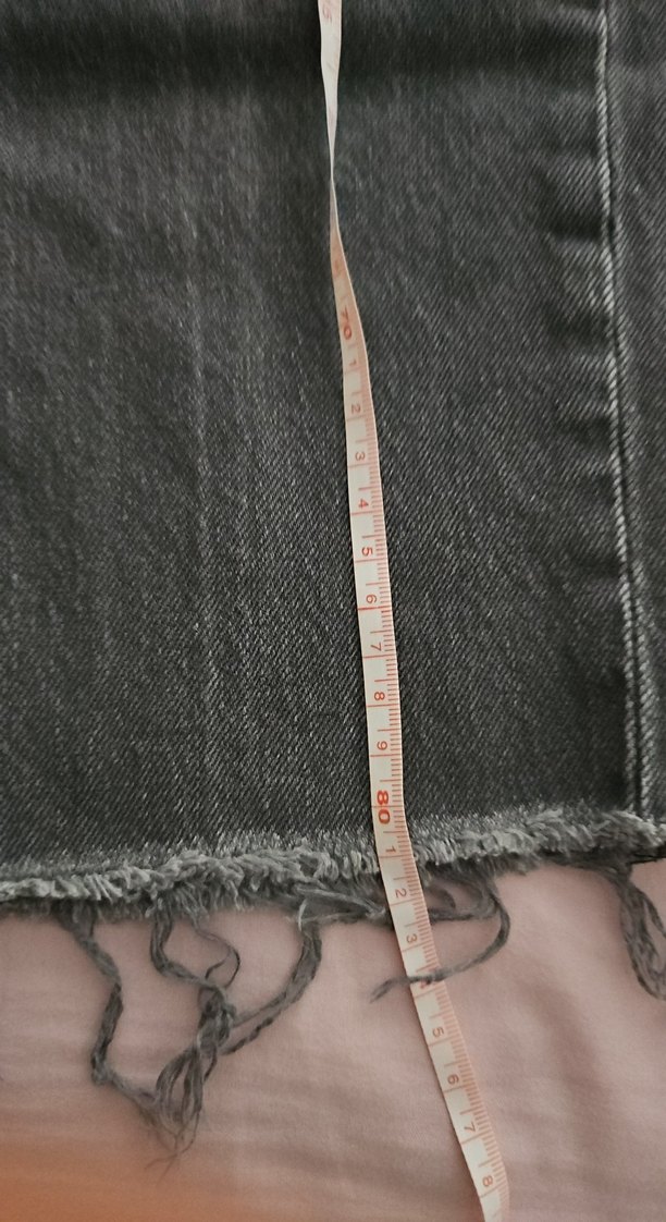 Gri Yırtık Kesim Salaş Kadın Kot Pantolon - Görsel 4