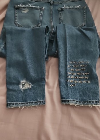 Gevşek Kesim Kadın Kot Pantolon - Görsel 5