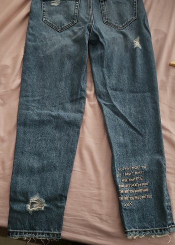 Gevşek Kesim Kadın Kot Pantolon - Görsel 3