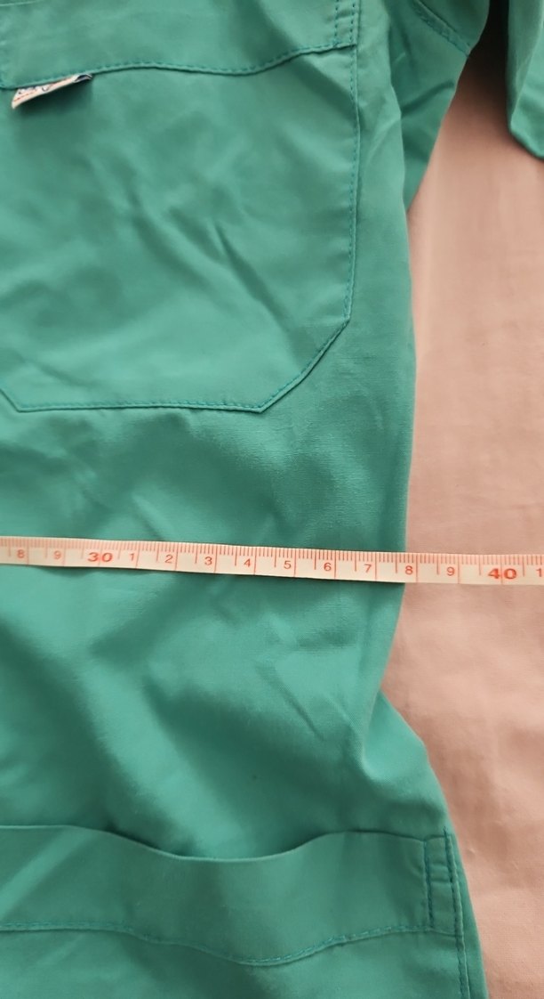 Turkuaz V Yaka Kısa Kollu Midi kadın forması - Görsel 3