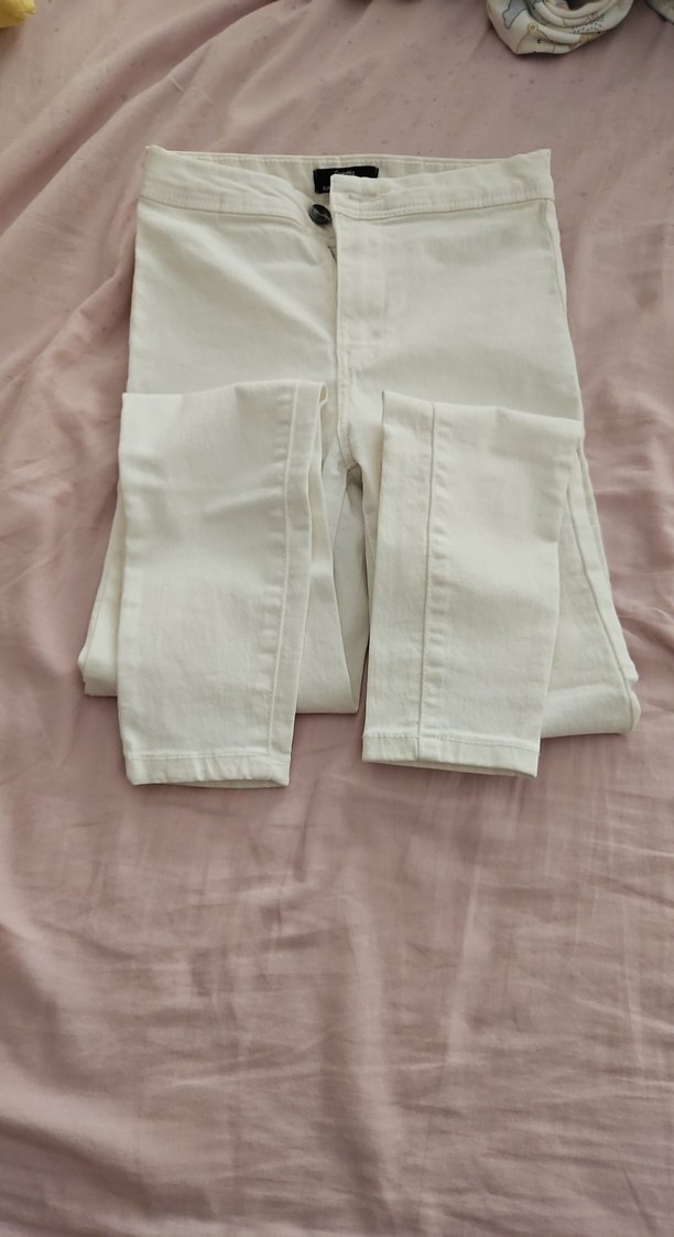 Beyaz Kadin denim Pantolon - Görsel 2