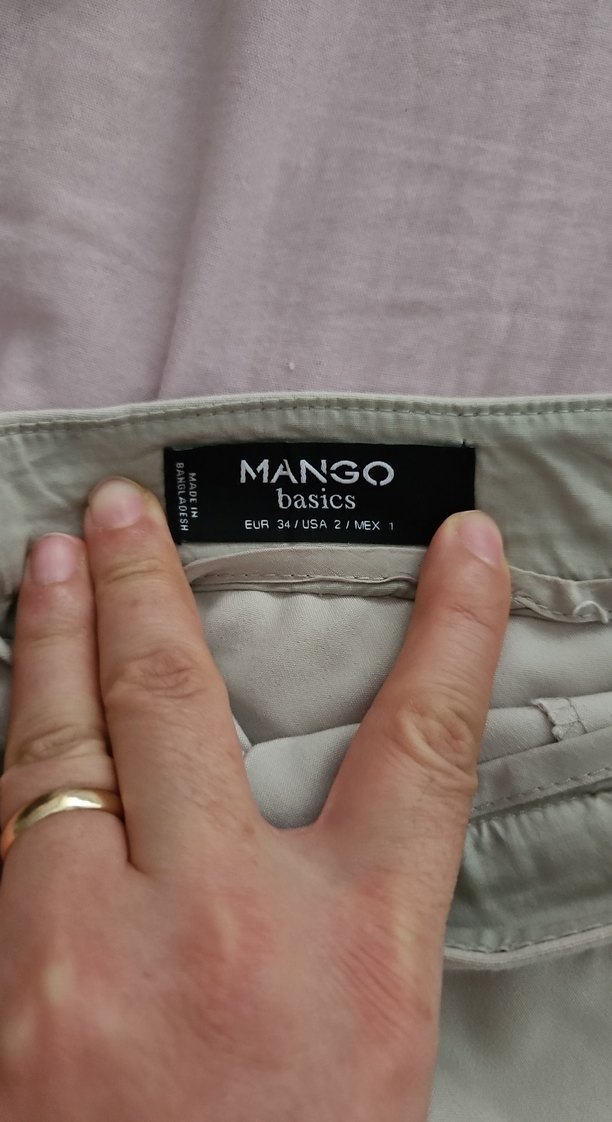 Kadın Bej Mini Etek Fermuarlı - Görsel 3