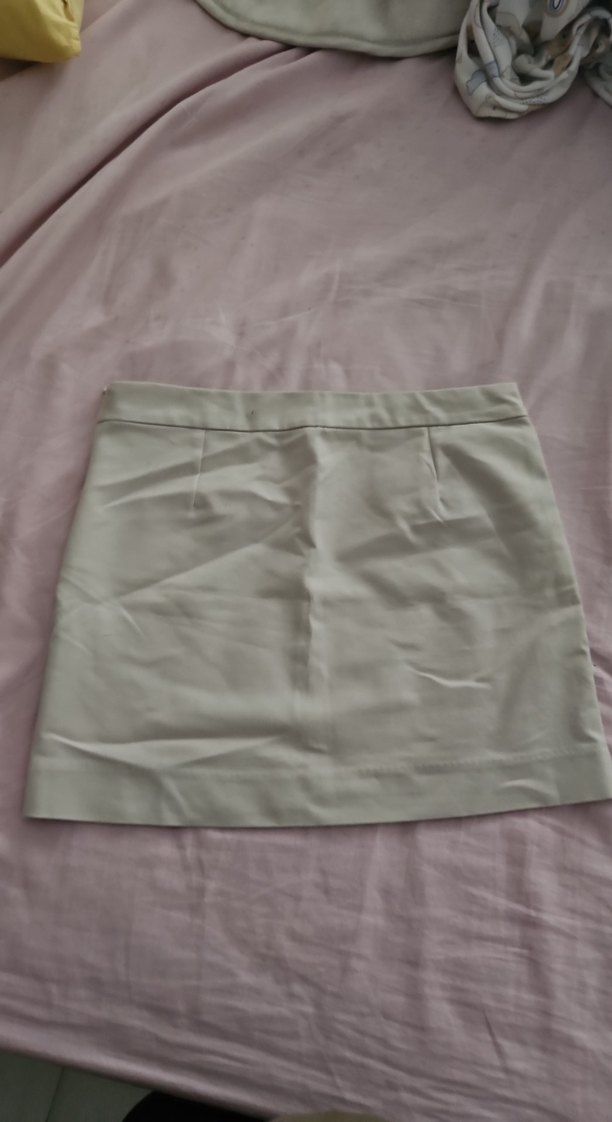 Kadın Bej Mini Etek Fermuarlı - Görsel 2