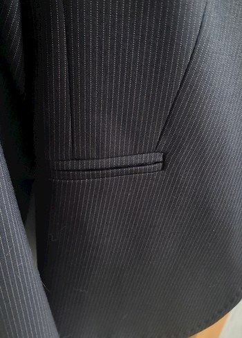 Kadın Lacivert Modern Klasik Blazer Ceket pantolon takım - Görsel 5