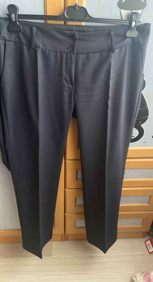 Kadın Lacivert Modern Klasik Blazer Ceket pantolon takım - Görsel 3