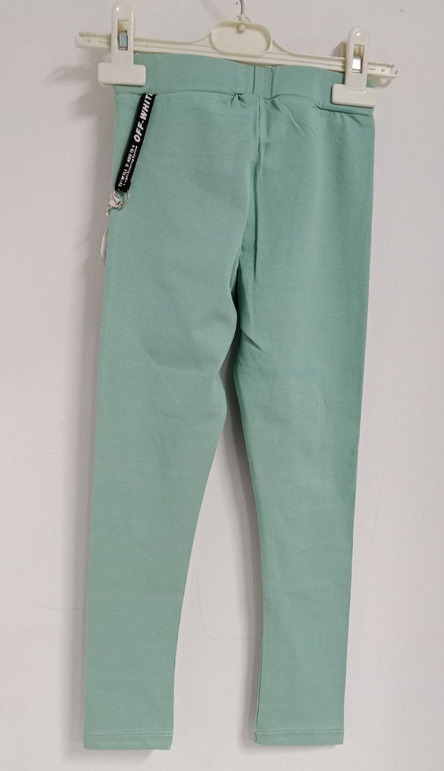 Nakışlı Turkuaz Kız Tayt - Görsel 3