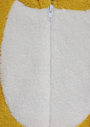 Hardal sarısı Bebek Peluş Tulum - Görsel 3