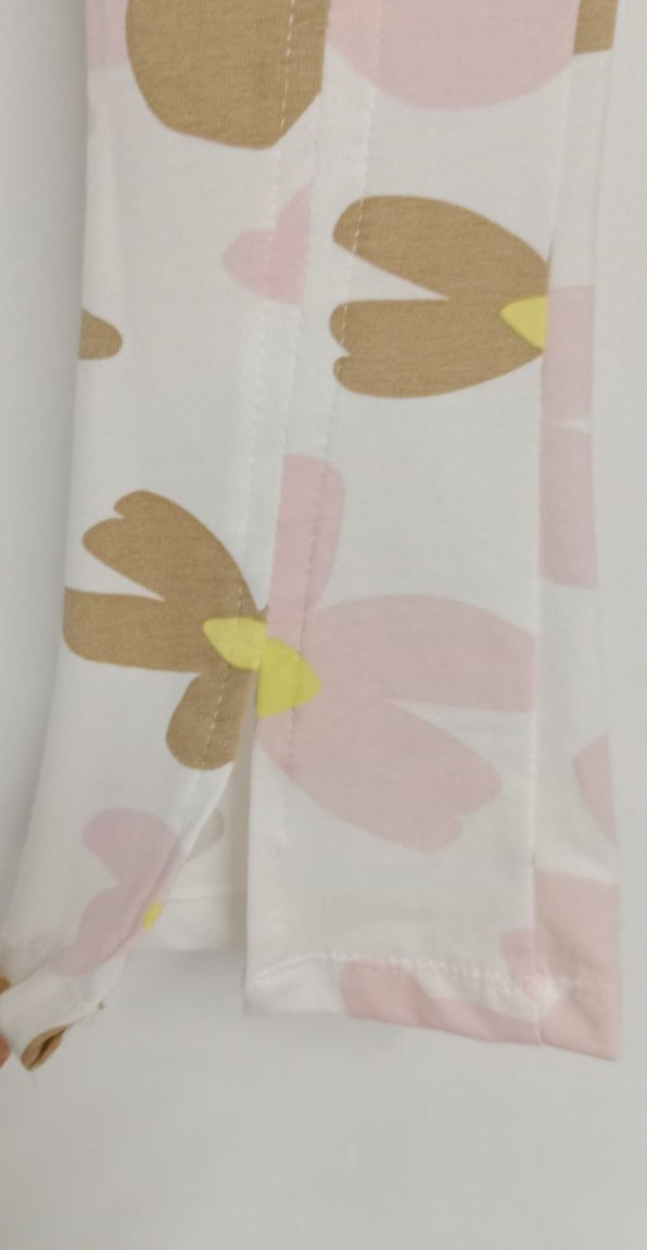 Kız Çocuk Pembe Çiçekli Detaylı Tayt - Görsel 2