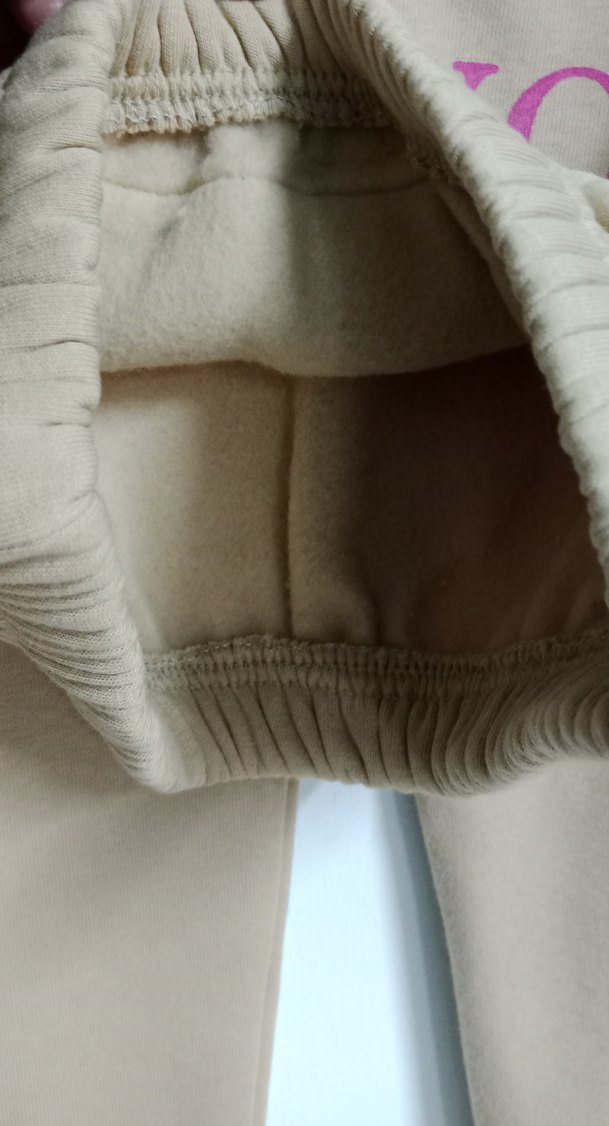 Bej Kız Çocuk Oversize Sweatshirt ve Eşofman - Görsel 5