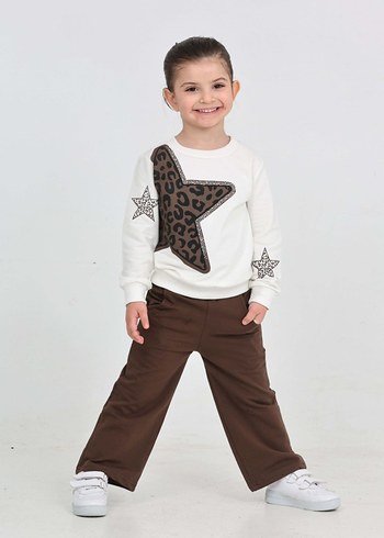 Renkli Bağcıksız Pembe Kız Eşofman takımı - Görsel 2