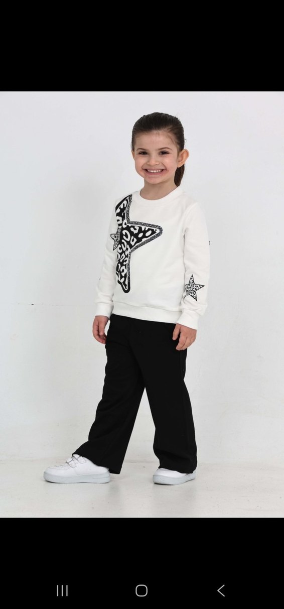 Renkli Bağcıksız Pembe Kız Eşofman takımı - Görsel 5