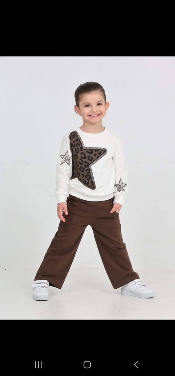 Renkli Bağcıksız Pembe Kız Eşofman takımı - Görsel 2