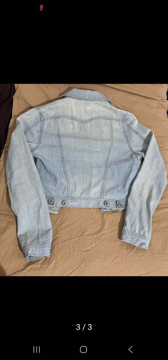 Düğmeli Kadın Denim Ceket - Görsel 2