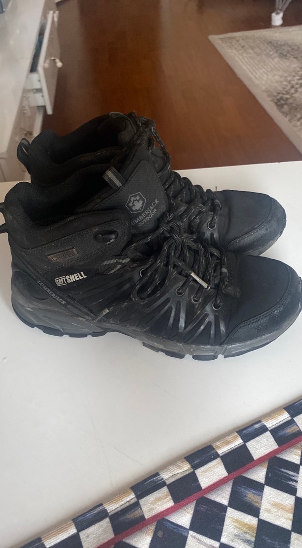 Siyah Bağcıklı Kauçuk Erkek Botları - Görsel 2