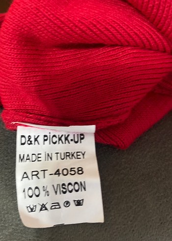 Kırmızı Uzun Kollu V Yakalı Triko Elbise - Görsel 4