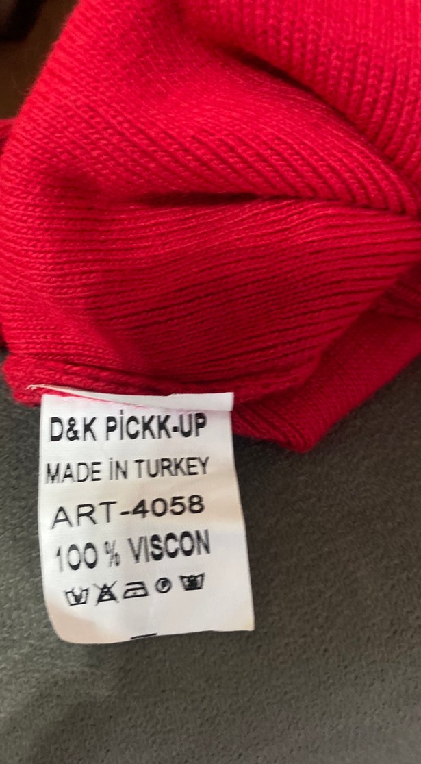 Kırmızı Uzun Kollu V Yakalı Triko Elbise - Görsel 4