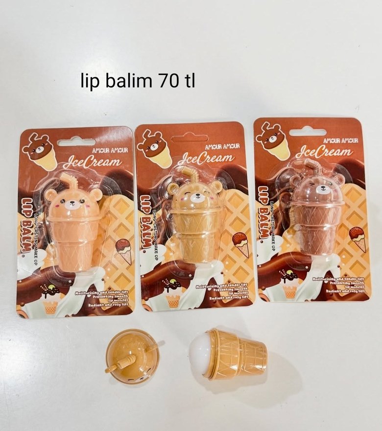 Ayıcık Tasarımlı Renkli Dudak Balmı - Görsel 2