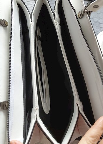Beyaz Kadın Omuz Çantası - Parisian Stil Marmara temsilidir - Görsel 3